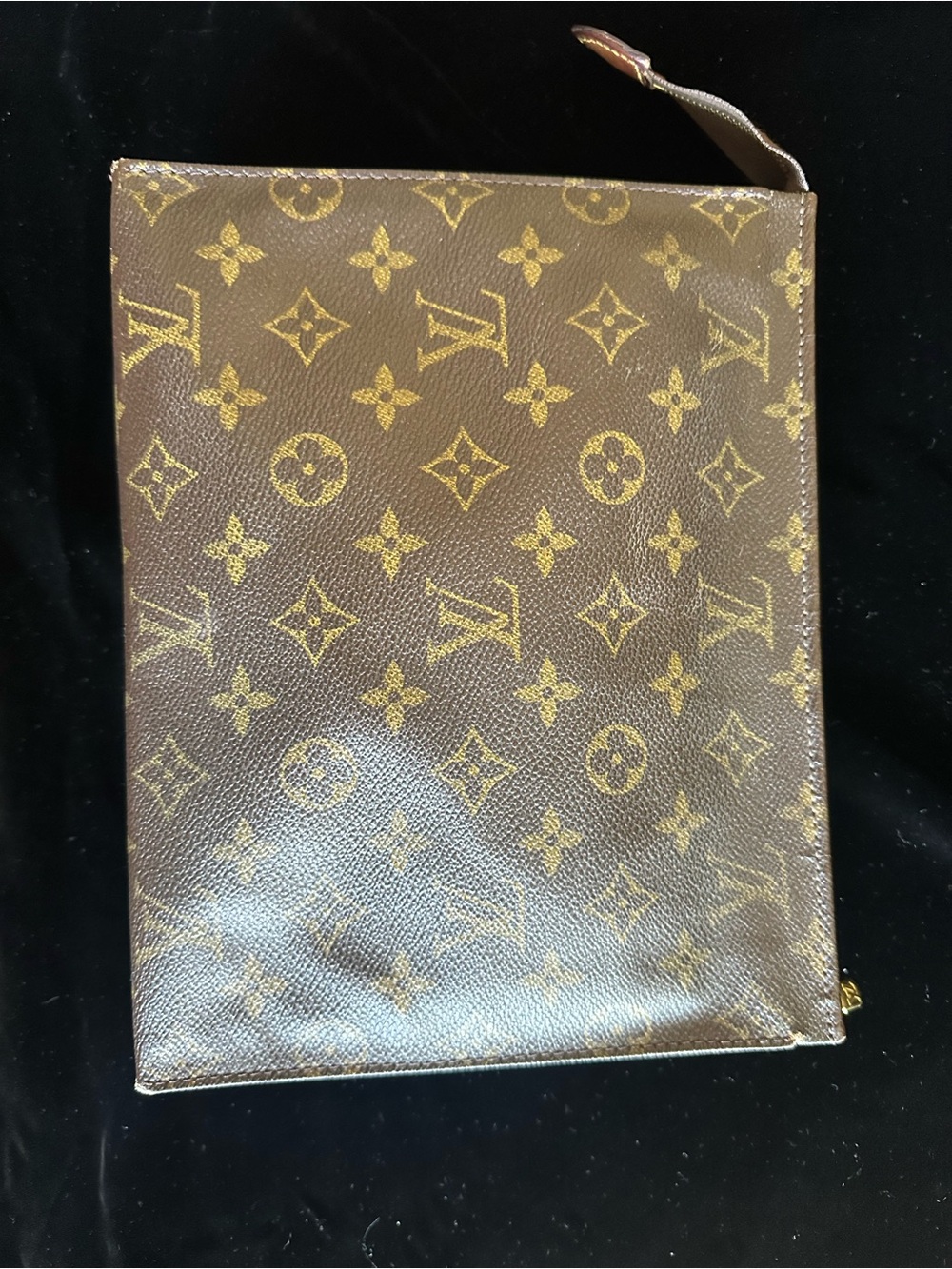 Louis Vuitton Monogram Toiletry Pouch in Brown and Gold Print